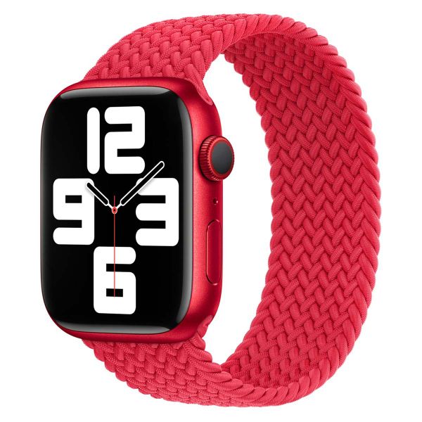 Apple 4 Pack Geflochtenes Solo Loop für Apple Watch | 38/40/41/42 mm - Größe 7 - Black Unity/ (PRODUCT)RED/ Lavender/ Lake Green