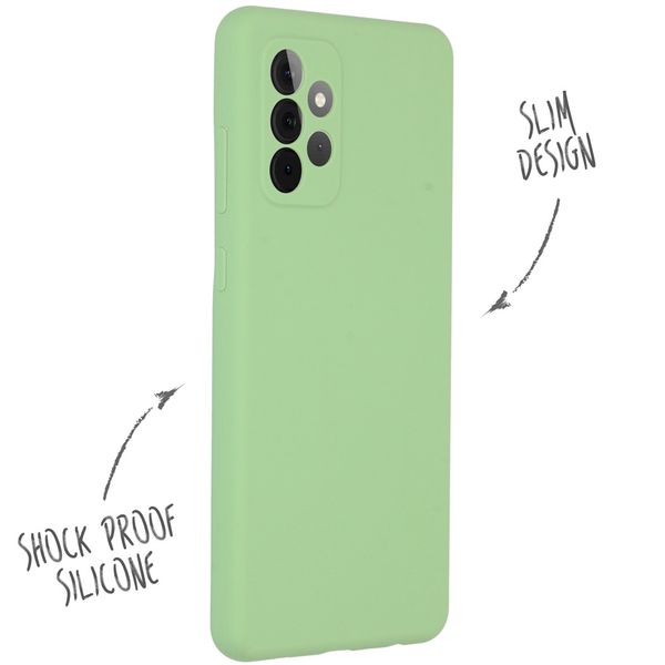 Accezz Liquid Silikoncase Samsung Galaxy A72 - Grün