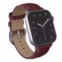 Burga Armband aus echtem Leder für Apple Watch | 38/40/41/42 mm - Mobwife / Silver