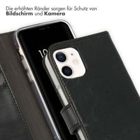 Selencia Echtleder Klapphülle Apple iPhone 12 Mini - Schwarz
