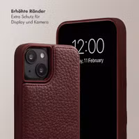Selencia Nova HandyHülle mit Kordel und Kartenhalter Apple iPhone 14 / 13 - Bold Burgundy
