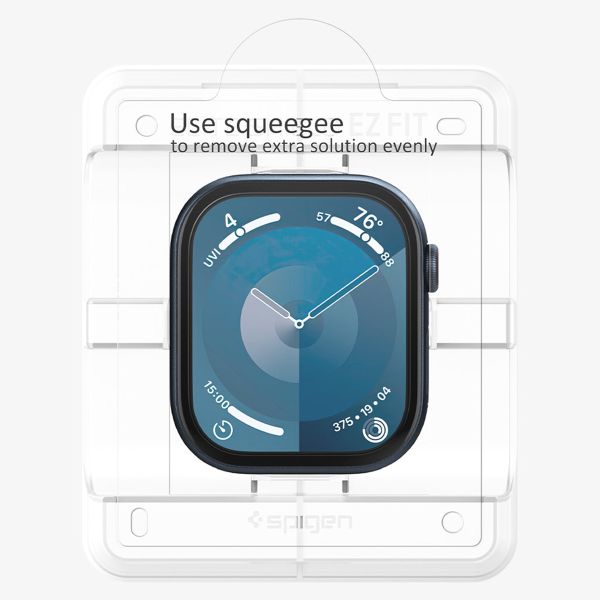 Spigen EliteShield EZ Fit Displayschutzfolie mit Applikator für Apple Watch Series 10 / 11 - 46 mm - Transparent