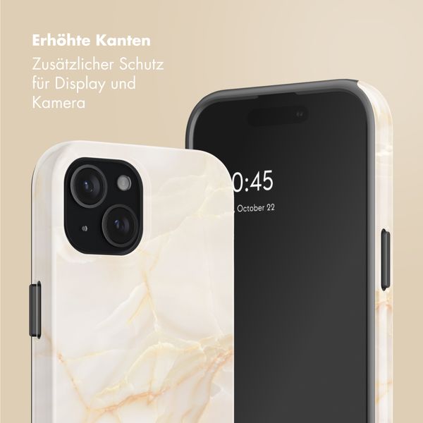 Selencia Vivid Rückabdeckung mit MagSafe Apple iPhone 15 - Golden Beige Marble
