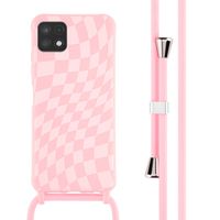 imoshion Silikonhülle design mit Band für das Samsung Galaxy A22 (5G) - Retro Pink