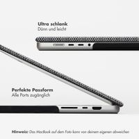 Selencia Cover mit gewebter Oberfläche Apple MacBook Pro 13 Zoll (2020 / 2022) - Grau