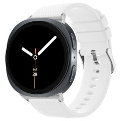 imoshion Flexibles Silikonarmband für Samsung Galaxy Watch 9 (40/44mm) / Watch 8 (40/44mm) / Classic (46mm) - Weiß