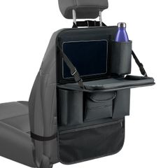 imoshion Luxuriöser Autositz-Organizer - Tablethalter Auto - 7 Aufbewahrungsfächer - Schwarz