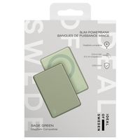 iDeal of Sweden Slim MagSafe Powerbank 5.000 mAh - Kabellose Powerbank - Sage Green