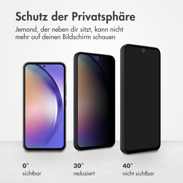 Accezz Privacy Displayschutz aus gehärtetem Glas für das Samsung Galaxy A54 (5G) / S23 FE