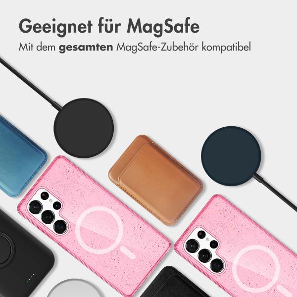 imoshion Sparkle Back Cover mit MagSafe für das Samsung Galaxy S24 Ultra - Rosa