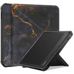 imoshion Design Klappbare Klapphülle für das Kobo Libra 2 / Tolino Vision 6 - Black Marble