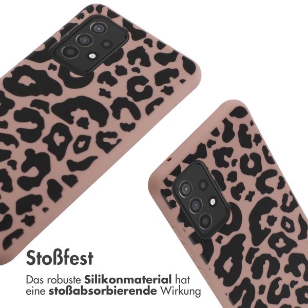 imoshion SilikonHülle design mit Band Samsung Galaxy A52(s) (5G/4G) - Animal Pink