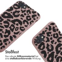 imoshion Silikonhülle design mit Band für das iPhone SE (2022 / 2020) / 8 / 7 - Animal Pink