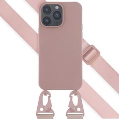 Selencia SilikonHülle mit abnehmbarem Band Apple iPhone 14 Pro Max - Sand Pink