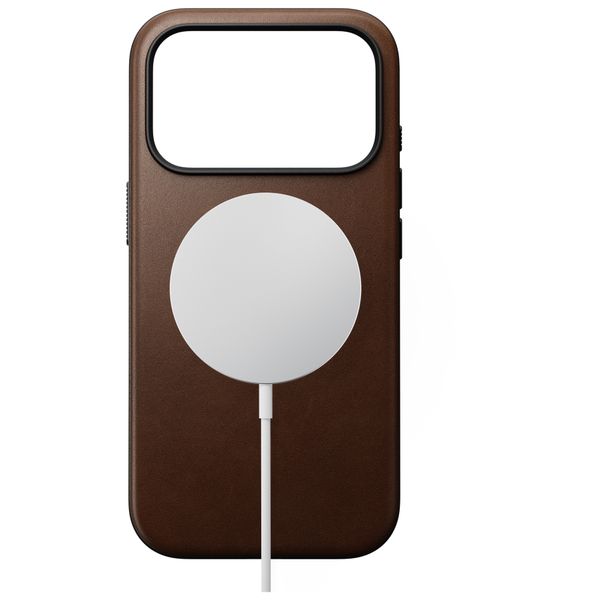 Nomad Modern Leather Case mit MagSafe Apple iPhone 18 Pro / 17 Pro - Brown