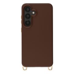 Selencia Rivièra Backcover mit MagSafe mit abnehmbaren Haken Samsung Galaxy A55 (5G) / A35 - Choco Brown