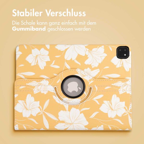 imoshion 360° drehbare Design Klapphülle Apple iPad Pro 12.9 (2018/2020/2021/2022) - Yellow Flowers