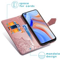 imoshion Mandala Klapphülle für das Oppo Reno4 5G - Roségold