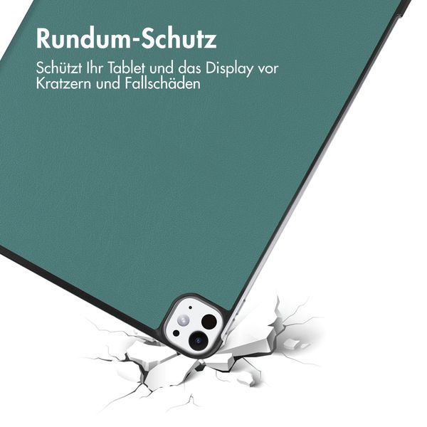 imoshion Trifold Klapphülle für das iPad Pro 11 (2024) M4 - Dunkelgrün