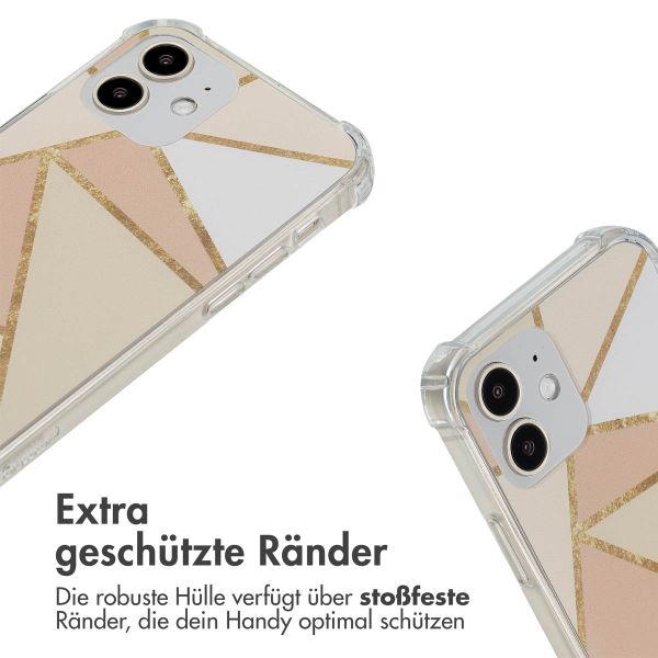 imoshion Design Hülle mit Band Apple iPhone 12 (Pro) - Beige Graphic