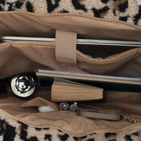 Selencia Zaya Tote Bag - Teddy Laptoptasche 16 Zoll - Leopard