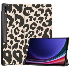 imoshion Design Trifold Klapphülle für das Samsung Galaxy Tab S10 Ultra / Tab S9 Ultra - Leopard