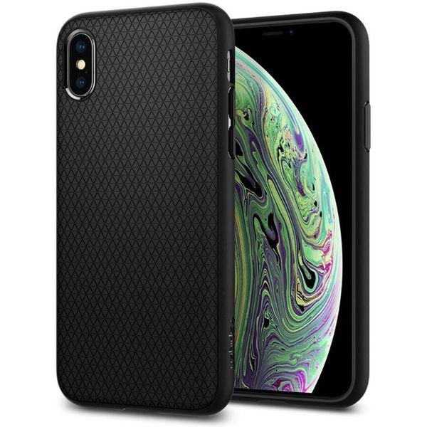 Spigen Liquid Air™ Backcover Apple iPhone X / Xs - Schwarz