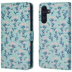 imoshion ﻿Design Klapphülle für das Samsung Galaxy A14 (5G/4G) - Blue Flowers