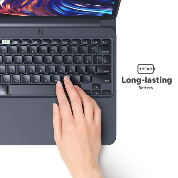 ZAGG Pro Keys 2 QWERTZ keyboard Klapphülle für das iPad Pro 11 (2025) M5 / (2024) M4 - Schwarz