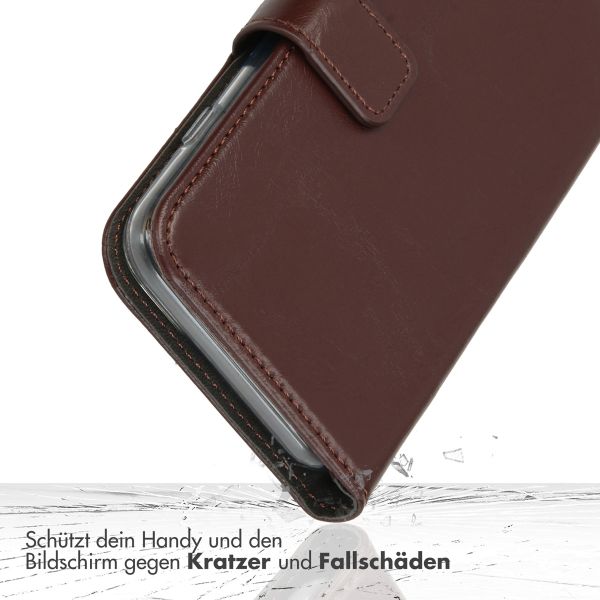 Selencia Echtleder Klapphülle Braun für das Apple iPhone 11 Pro Max
