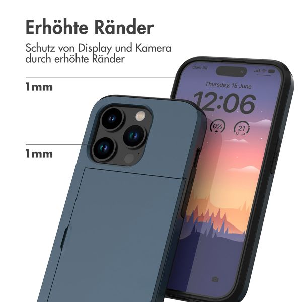 imoshion Backcover mit Kartenfach für das iPhone 15 Pro - Dunkelblau