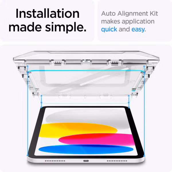 Spigen GLAStR EZ Fit Displayschutzfolie + Applicator Apple iPad 11 (2025) 11 Zoll A16 / iPad 10 (2022) 10.9 Zoll