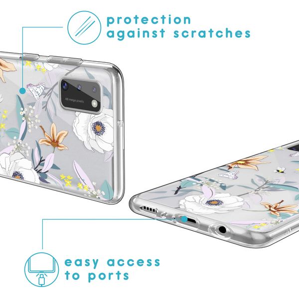 imoshion Design Hülle Samsung Galaxy A41 - Blume - Weiß