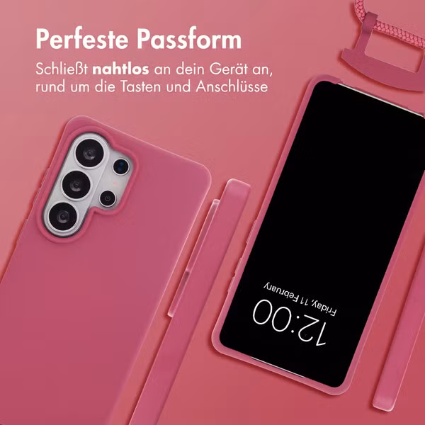 imoshion Color Backcover mit abnehmbarem Handykette und MagSafe Samsung Galaxy S26 Ultra - Raspberry