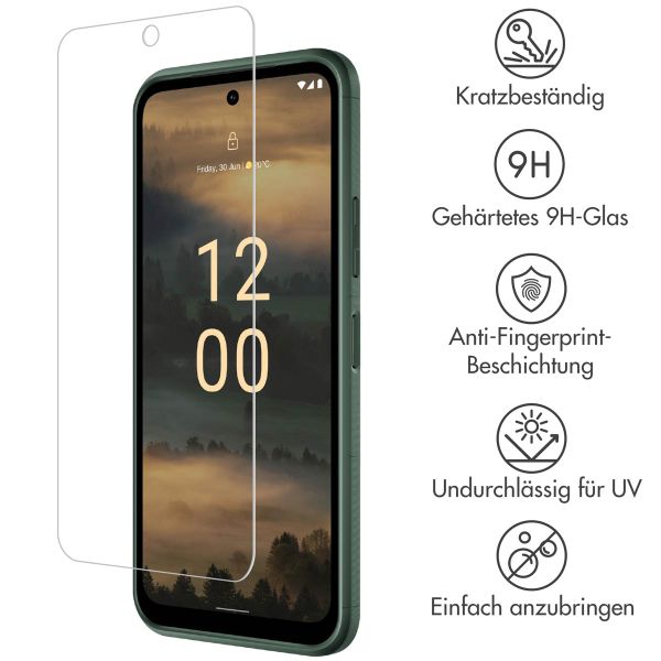 Accezz Screen Protector aus gehärtetem Glas für das Nokia XR21 - Transparent