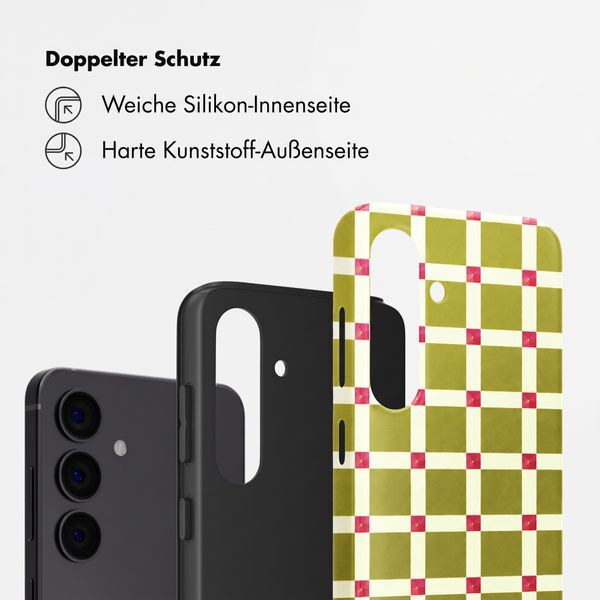 Selencia Vivid Back Cover Samsung Galaxy S24 - Check This Olive