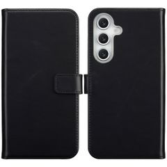 Selencia Echtleder Klapphülle Samsung Galaxy S25 FE - Schwarz