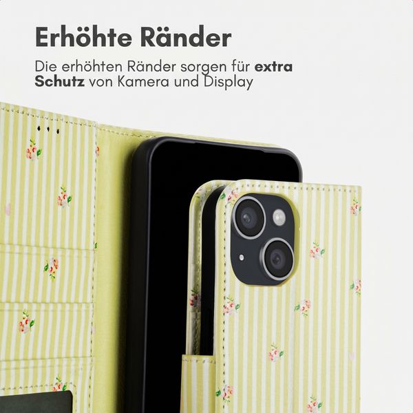 imoshion Design Klapphülle Apple iPhone 15 - Garden Stripes