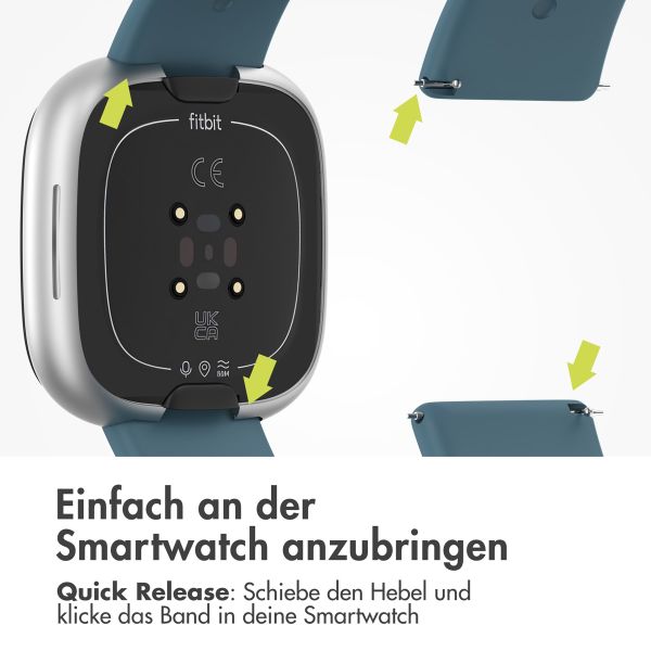 imoshion Silikonband für das  Fitbit Versa / Versa 2 / Versa Lite - Größe S - Blauw & Grijs / Blue & Grey