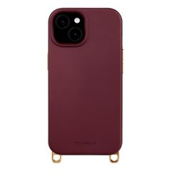 Selencia Rivièra Backcover mit MagSafe mit abnehmbaren Haken Apple iPhone 15 - Bold Burgundy