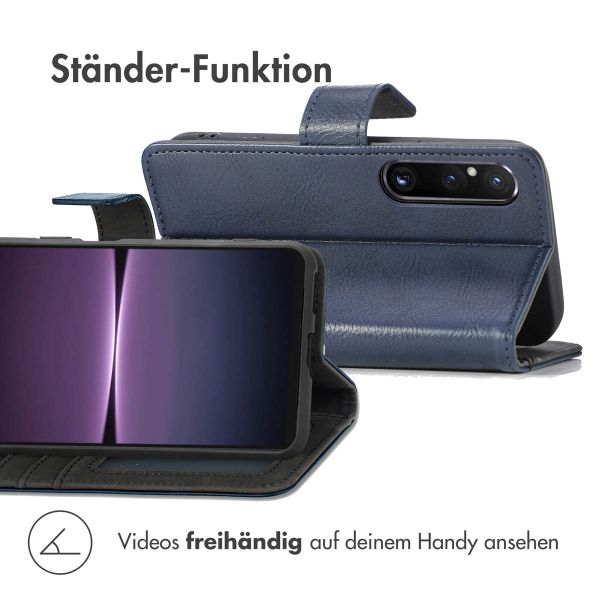 imoshion Luxuriöse Klapphülle Sony Xperia 1 V - Dunkelblau