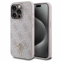 Guess 4G Metal Logo Back Cover MagSafe Apple iPhone 15 Pro - Rosa