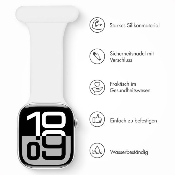 imoshion Pflegekräfte Silikonarmband für das  Apple Watch Series 1 t/m 11 / SE / Ultra (44/45/46/49 mm) - Weiß