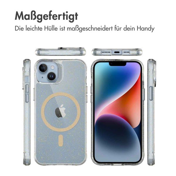 imoshion Klare Glitter Backcover mit MagSafe Apple iPhone 14 - Gold