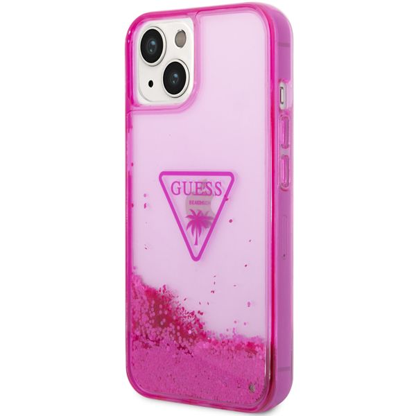 Guess Liquid Glitter Back Cover für das iPhone 14 - Fuchsia