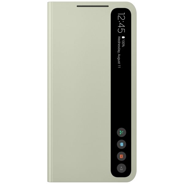 Samsung Original Clear View Cover Klapphülle für das Galaxy S21 FE - Olive Green