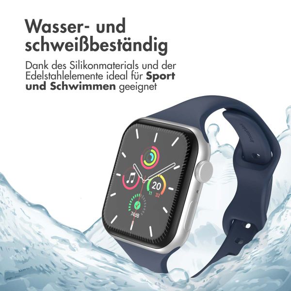 imoshion Slim Silikonarmband für die Apple Watch Series 1-9 / SE (38/40/41 mm) | Series 10 (42 mm) - Navy Blau