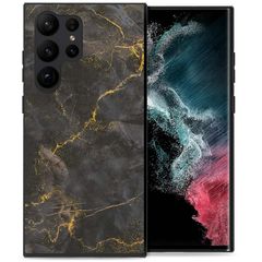 imoshion Design Hülle für das Samsung Galaxy S23 Ultra - Black Marble