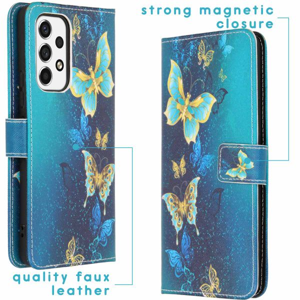 imoshion Design TPU Klapphülle für das Samsung Galaxy A53 - Blue Butterfly