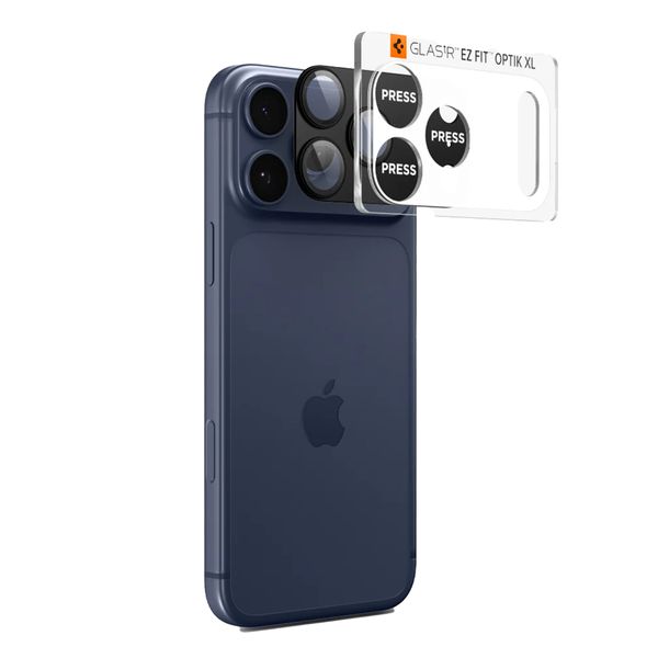 Spigen GLAStR EZ Fit Optik Kameraschutz für das Apple iPhone 17 Pro - Black